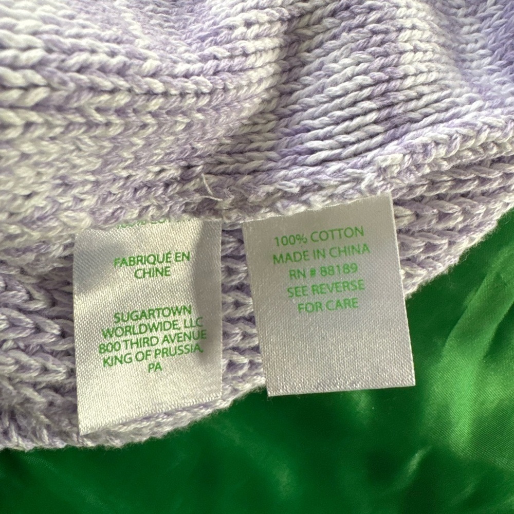 Lilly Pulitzer MAXCY SWEATER Light Lilac Verbena Marl Purple S preppy cotton - Picture 7 of 8